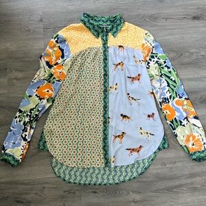Anthropologie Maeve ‘Paz’ button down shirt- size xs